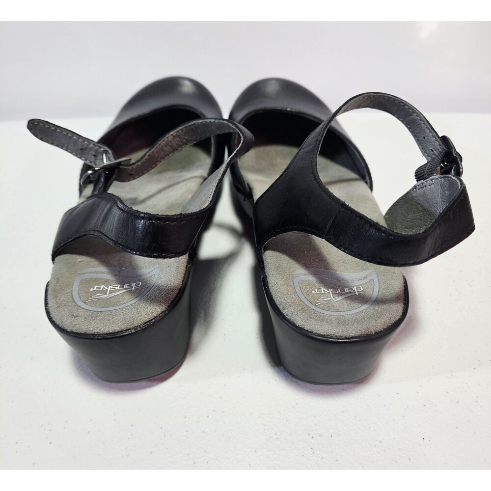 Dansko Sam Mary Jane Closed Toe Sandals Black Leather EU41 US 10.5-11 - Picture 5 of 7